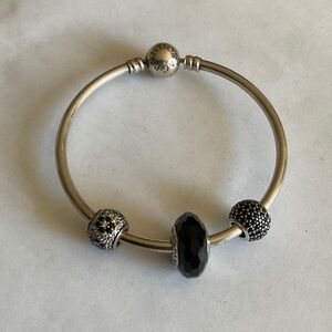 Pandora Silver and Black Bracelet